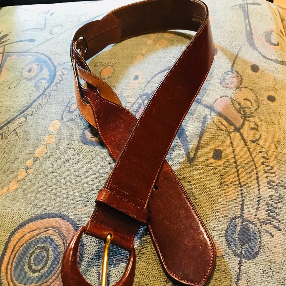 ——-SOLD————JAEGER LEATHER BELT MADE IN ITALY - Picture 8 of 9